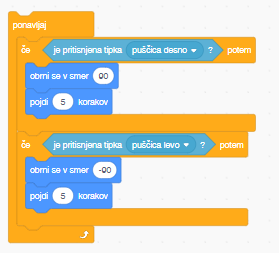 Premikanje tipk