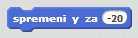 Spremeni y za -20