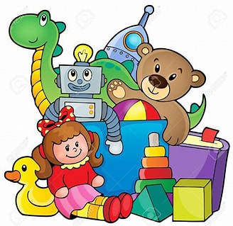 There are toys on the picture.