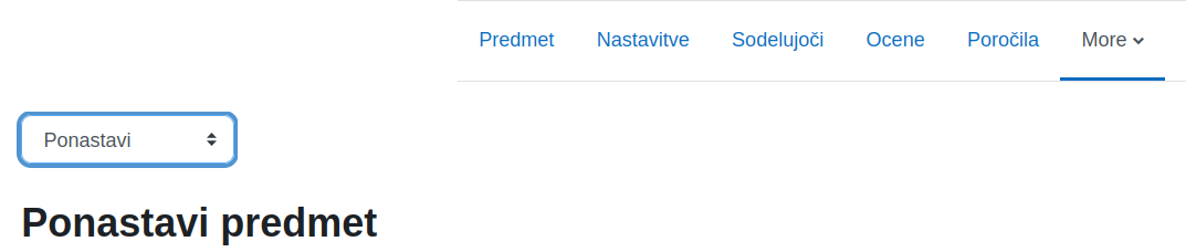 Ponastavi predmet