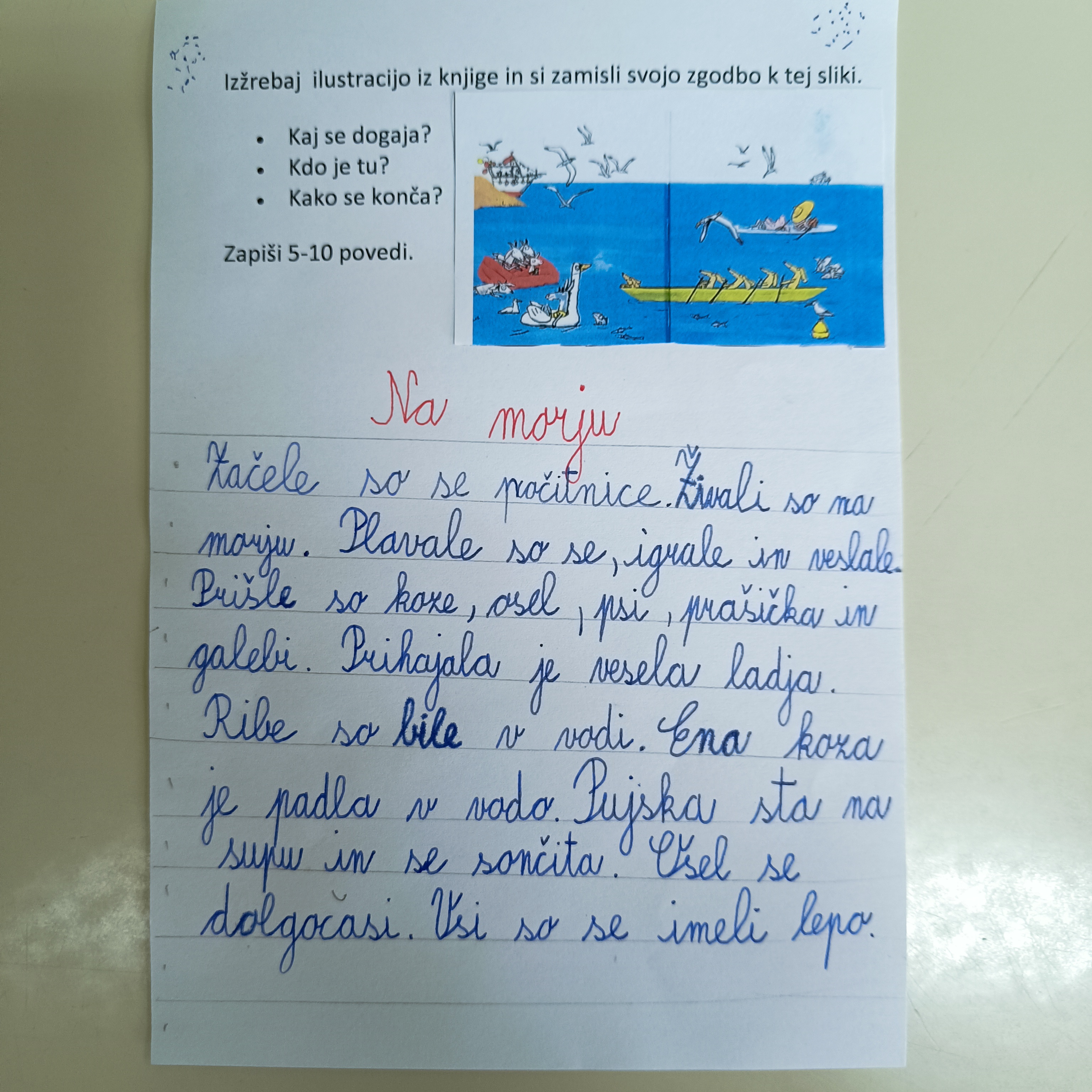 na morju