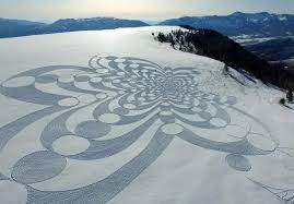 CLIN D'ART Simon Beck , Land Art Snow Artist Les Arcs 2000 (Savoie)  @simonbeck_snowart #clindart #simonbeck #snowart